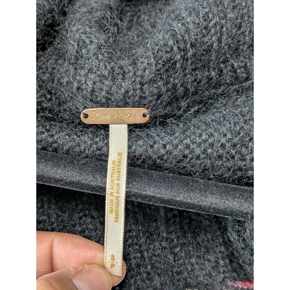 Free People Cardigan Women Size S Mohair Blend Cropped Textured Open Front Boho - Picture 7 of 9